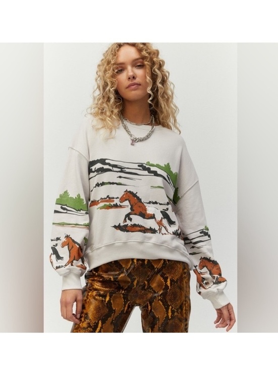 Daydreamer | Tops | Daydreamer X Free People Running Horses Oversized ...